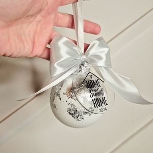 Füstfóliás karácsonyfa gömb bilétával - karácsony - karácsonyi lakásdekoráció - karácsonyfadíszek - Meska.hu