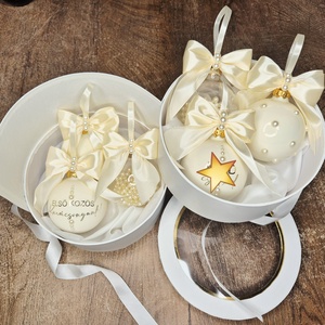 Gyöngyös karácsonyfa gömb csomag-6 dbos - Meska.hu