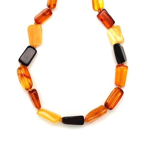 Borostyán csiszolt darabok 6-10x8-14cm nyaklánc 45cm, Ékszer, Nyaklánc, Hosszú nyaklánc, , MESKA