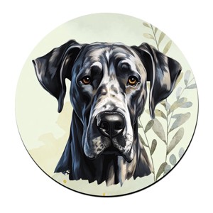 Fekete (dán) német dog portré mintás bögre alátét, , , MESKA