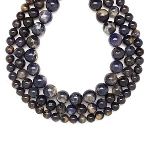 Iolit golyó AB 6-7mm  ékszerkészítő alapanyag (füzér), Kellékek & szerszámok, Ásvány alapanyag, Ásványfüzér, , MESKA