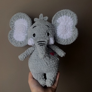 Horgolt Elefánt - játék & sport - plüssállat & játékfigura - elefánt - Meska.hu
