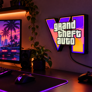 GTA VI 3D nyomtatott falidekoráció - otthon & életmód - lámpa - hangulatlámpa - Meska.hu