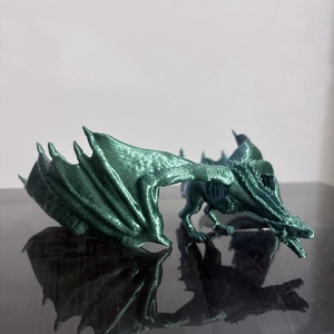 3D nyomtatott sárkány � színátmenetes Drogon � zöld-kék silk PLA -  - Meska.hu
