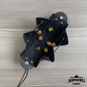 2in1 szütyő és kockatálca - fekete - játék & sport - táblajáték és kártyajáték - társasjátékok - dobókocka - Meska.hu