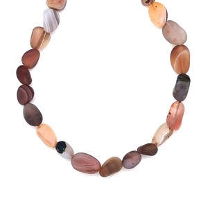 Achát botswana matt pebble 6-10mm  ékszerkészítő alapanyag (füzér), Kellékek & szerszámok, Ásvány alapanyag, Ásványfüzér, , MESKA