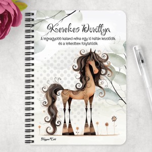 Személyre szabható - Különleges furi lovas mintás A5-ös füzet - otthon & életmód - papír, írószer - jegyzetfüzet & napló - Meska.hu