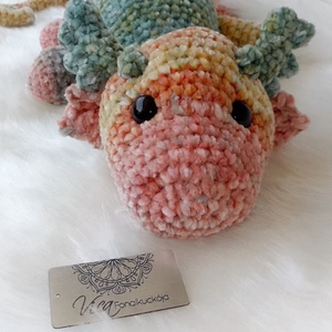 Horgolt plüss sárkány - játék & sport - plüssállat & játékfigura - plüss sárkány - Meska.hu