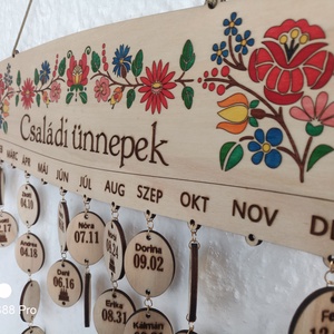 Öröknaptár - Népi motívumos - 2 - otthon & életmód - dekoráció - fali és függő dekoráció - falinaptár & öröknaptár - Meska.hu