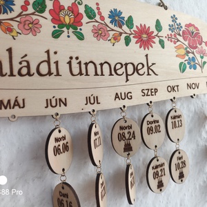 Öröknaptár - Népi motívumos - 2 - otthon & életmód - dekoráció - fali és függő dekoráció - falinaptár & öröknaptár - Meska.hu