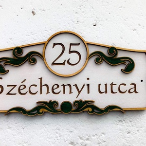 Házszám tábla - Dekor 15 - otthon & életmód - ház & kert - házszám - Meska.hu