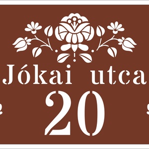 Házszám tábla - FLORAL1 - otthon & életmód - ház & kert - házszám - Meska.hu