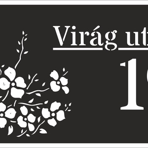 Házszám tábla - FLORAL4 - otthon & életmód - ház & kert - házszám - Meska.hu