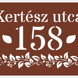 Házszám tábla - FLORAL6 - otthon & életmód - ház & kert - házszám - Meska.hu