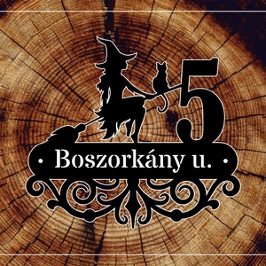 Házszám tábla - PL2 - Boszorkány, Otthon & Életmód, Ház & Kert, Házszám, Gravírozás, pirográfia, MESKA