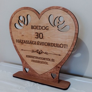 Házassági évfordulós ajándék asztali dísz - esküvő - dekoráció - asztaldísz - Meska.hu