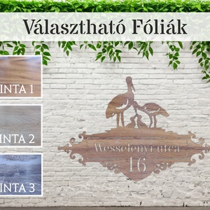 Házszám tábla - PL10 - Gólya - otthon & életmód - ház & kert - házszám - Meska.hu