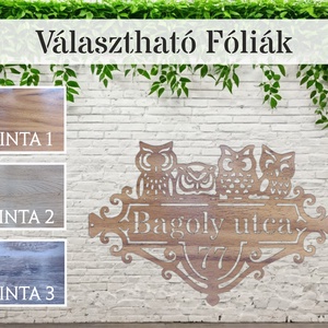 Házszám tábla - PL13 - Bagoly - otthon & életmód - ház & kert - házszám - Meska.hu