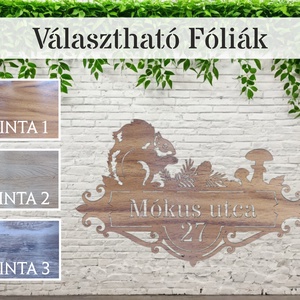 Házszám tábla - PL14 - Mókus, gomba - otthon & életmód - ház & kert - házszám - Meska.hu