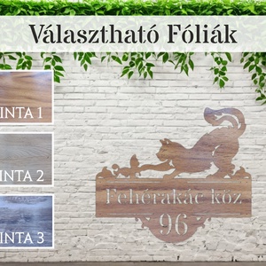 Házszám tábla - PL15 - Macska - otthon & életmód - ház & kert - házszám - Meska.hu