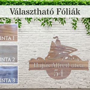 Házszám tábla - PL17 - Hajó, vitorlás - otthon & életmód - ház & kert - házszám - Meska.hu