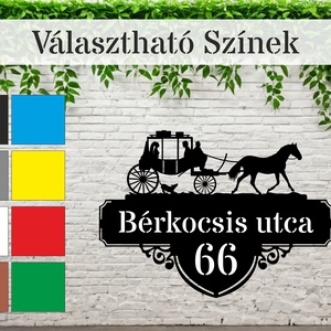 Házszám tábla - PL18 - Hintó - otthon & életmód - ház & kert - házszám - Meska.hu