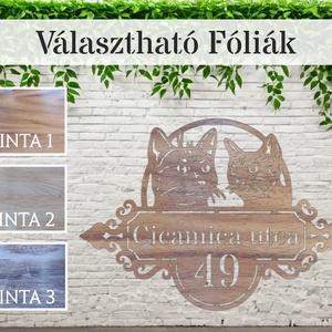 Házszám tábla - PL19 - Macska - otthon & életmód - ház & kert - házszám - Meska.hu