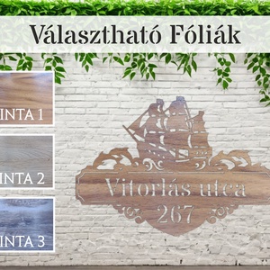 Házszám tábla - PL20 - Vitorlás, hajó - otthon & életmód - ház & kert - házszám - Meska.hu