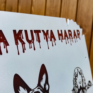 Harapós kutya tábla - HK1 - otthon & életmód - ház & kert - névtábla - Meska.hu