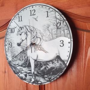 Unikornisos falióra 30cm - otthon & életmód - dekoráció - fali és függő dekoráció - falióra & óra - Meska.hu