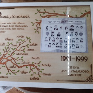 Ballagási mini tabló - Osztálytalálkozóra, Otthon & Életmód, Dekoráció, Kép & Falikép, Táblakép, Gravírozás, pirográfia, MESKA