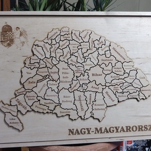 Nagy-Magyarország - 3D dekor fali tábla - Meska.hu
