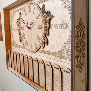 Családi öröknaptár - órával - otthon & életmód - dekoráció - fali és függő dekoráció - falinaptár & öröknaptár - Meska.hu