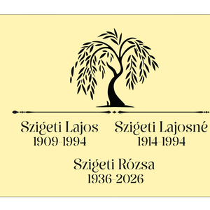 Előzetes egyeztetés alapján készülő sírtábla - Szigeti Norbert785208 részére - Meska.hu