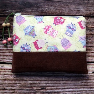 Bagoly banda- kord pamutvászon neszi - táska & tok - neszesszer - Meska.hu