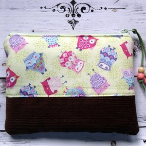 Bagoly banda- kord pamutvászon neszi, Táska & Tok, Neszesszer, Varrás, MESKA