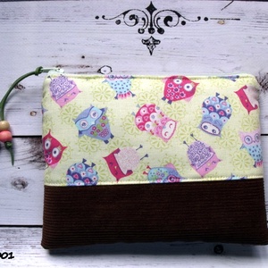 Bagoly banda- kord pamutvászon neszi - táska & tok - neszesszer - Meska.hu