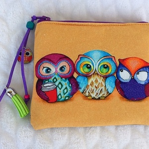 Baglyos pici neszesszer bőr háttal, , Varrás, MESKA