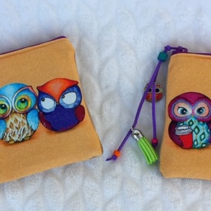 Baglyos pici neszesszer bőr háttal -  - Meska.hu