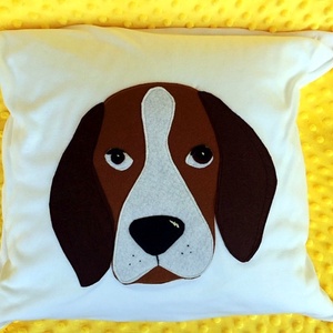 Beagle kutyás párna  /babzsák töltettel/ - otthon & életmód - lakástextil - párna & párnahuzat - Meska.hu