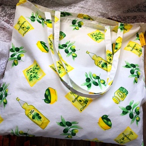 Olivás öko zsák és szatyor /szettben/ - táska & tok - bevásárlás & shopper táska - shopper, textiltáska, szatyor - Meska.hu