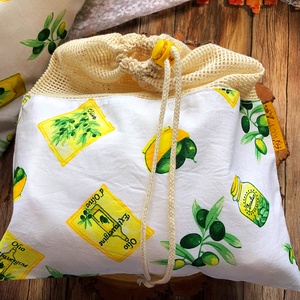 Olivás öko zsák és szatyor /szettben/ - táska & tok - bevásárlás & shopper táska - shopper, textiltáska, szatyor - Meska.hu