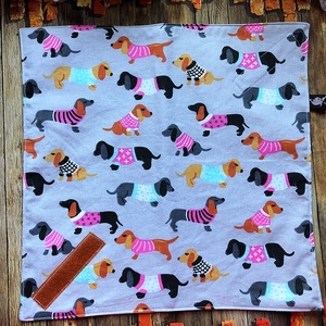 Tacskós öko szendvics csomagoló-textil szalvéta  PUL belsővel - táska & tok - uzsonna- & ebéd tartó - szendvics csomagoló - Meska.hu