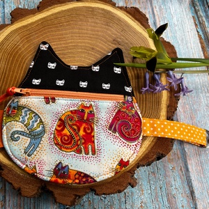 Laurel Burch Cicás tok, pénztárca , Táska & Tok, Neszesszer, Varrás, MESKA