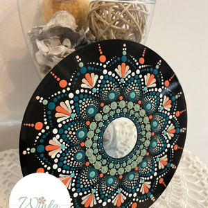 TENGER pontfestett mandala bakelit lemezen - otthon & életmód - dekoráció - spiritualitás - mandala - Meska.hu