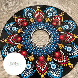 Kék-piros-sárga mandala - Meska.hu