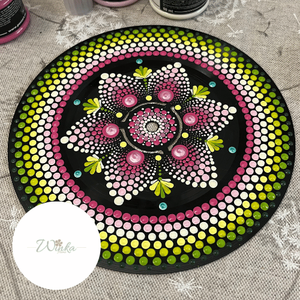 Lila-zöld mandala - Meska.hu