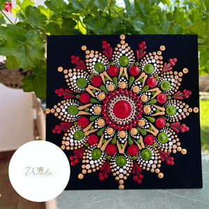 Metál színekkel festett mandala, Otthon & Életmód, Dekoráció, Spiritualitás, Mandala, Festett tárgyak, Festészet, MESKA