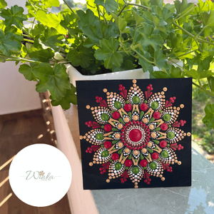 Metál színekkel festett mandala - otthon & életmód - dekoráció - spiritualitás - mandala - Meska.hu