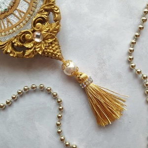 Kézzel készített égkék bársony karácsonyi óra 8 cm  vintage karácsonyfadísz, limitált kiadás, elegáns dekoráció - karácsony - karácsonyi lakásdekoráció - karácsonyfadíszek - Meska.hu
